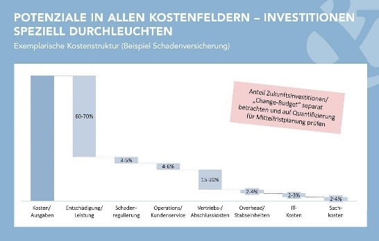 Abbildung: Potenziale in allen Kostenfeldern